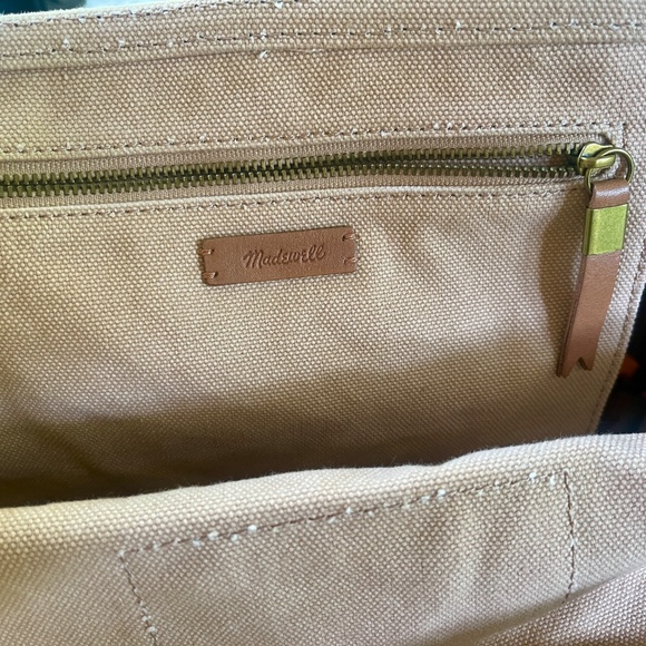 Madewell X BACKDROP Studio Hours Collab Camden Canvas Tote Shoulder/Crossbod Bag - Picture 11 of 16